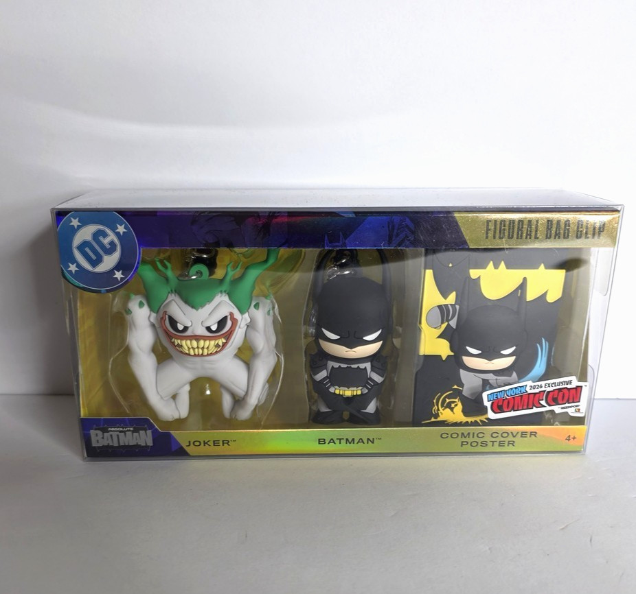 NYCC 2026 Exclusive Monogram Absolute Batman 3D Foam Bag Clip 3 PC Set LE260 NEW NYCC 2026 Exclusive Monogram Absolute Batman 3D Foam Bag Clip 3 PC Set LE260 NEW