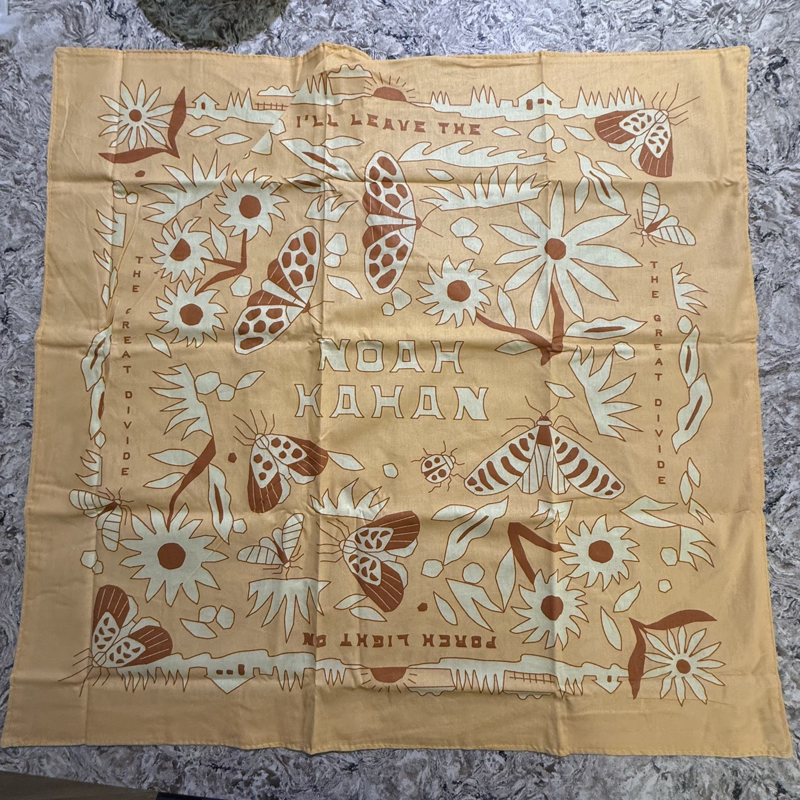Noah Kahan Great Divide Tour Concert Bandana/2 Sided New