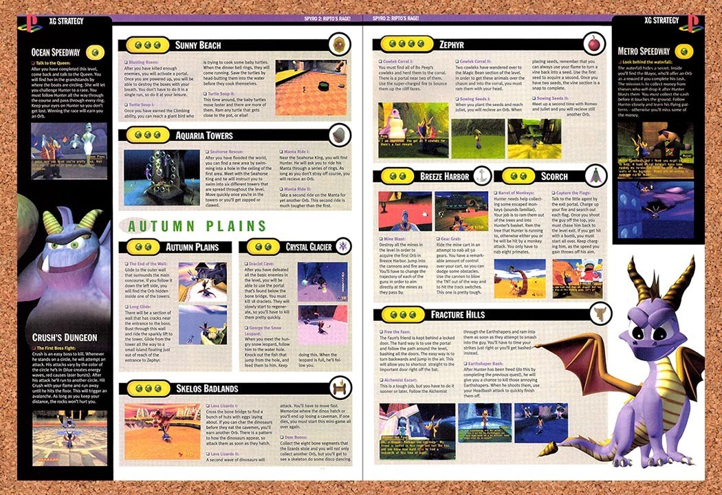 1999 Spyro Ripto's Rage Autumn Plains Original Advertisement / Retro Promo vr2 1999 Spyro Ripto's Rage Autumn Plains Original Advertisement / Retro Promo vr2