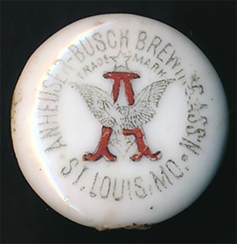 Pre-Prohibition Porcelain Beer Bottle Stopper Anheuser-Busch Assn. St. Louis, MO Pre-Prohibition Porcelain Beer Bottle Stopper Anheuser-Busch Assn. St. Louis, MO