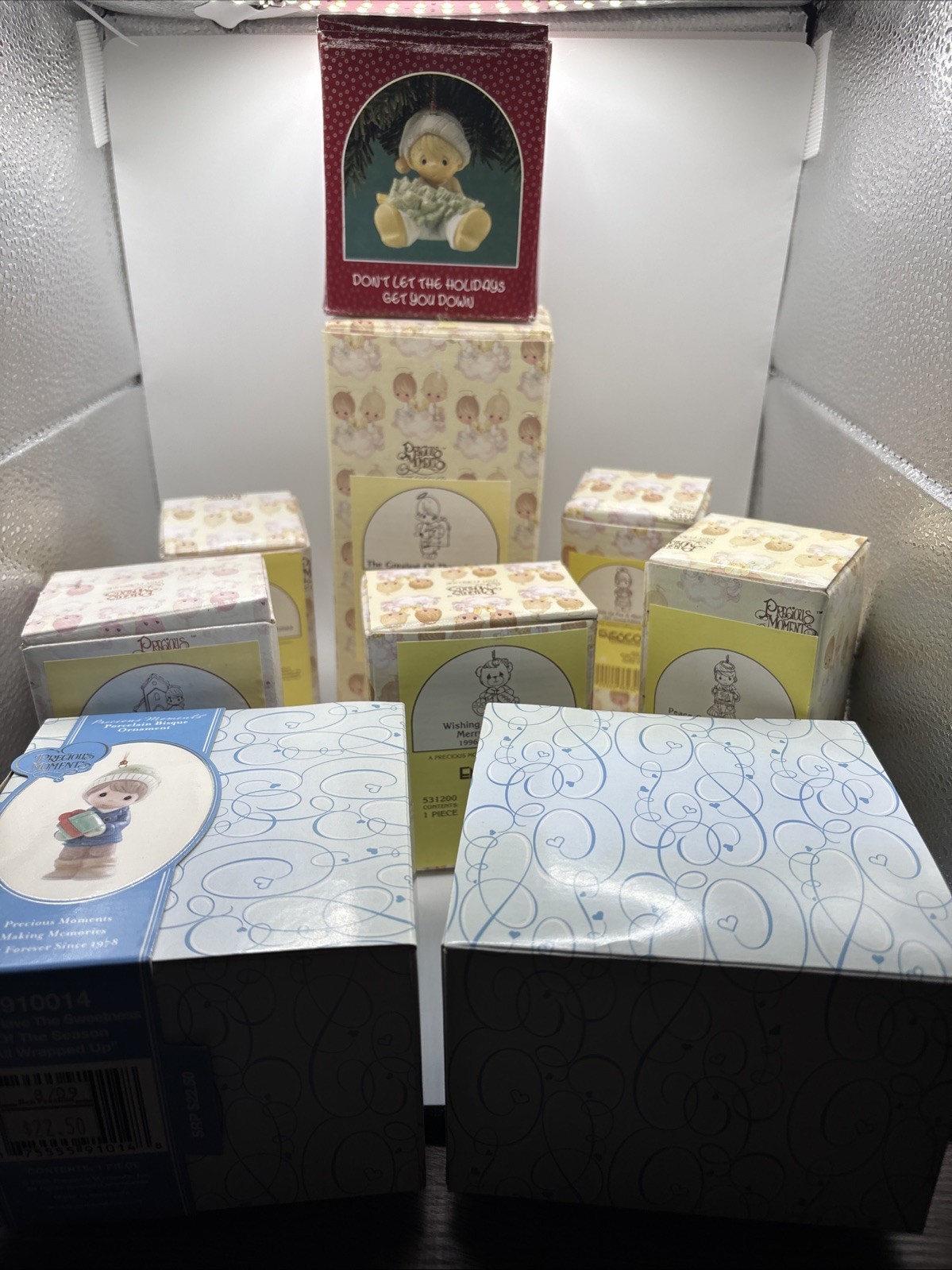 Precious Moments Christmas Bundle, In Box, Mint Condition Lot Of 9
