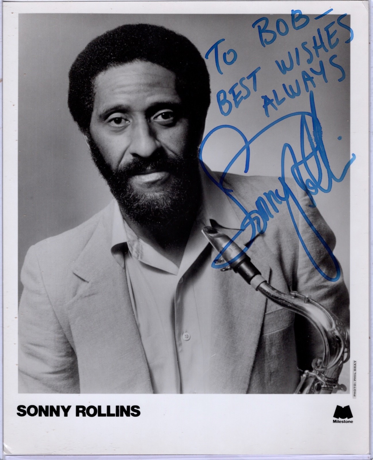 Sonny Rollins signed photo Jazz Great R.I.P Sonny Rollins signed photo Jazz Great R.I.P