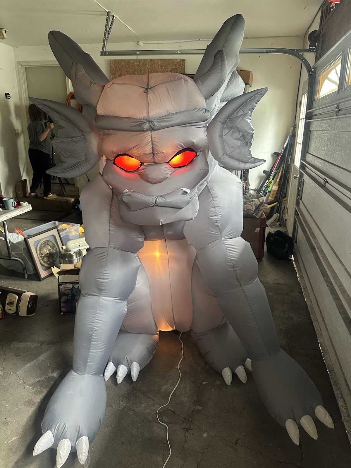 Vtg Gemmy 7 FT Airblown Inflatable Gargoyle Halloween Blow Up Lighted Lawn Decor Vtg Gemmy 7 FT Airblown Inflatable Gargoyle Halloween Blow Up Lighted Lawn Decor
