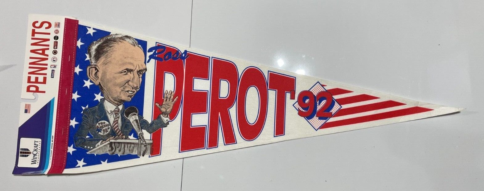 ROSS PEROT PRESIDENTIAL VINTAGE POLITICAL PENNANT MINT