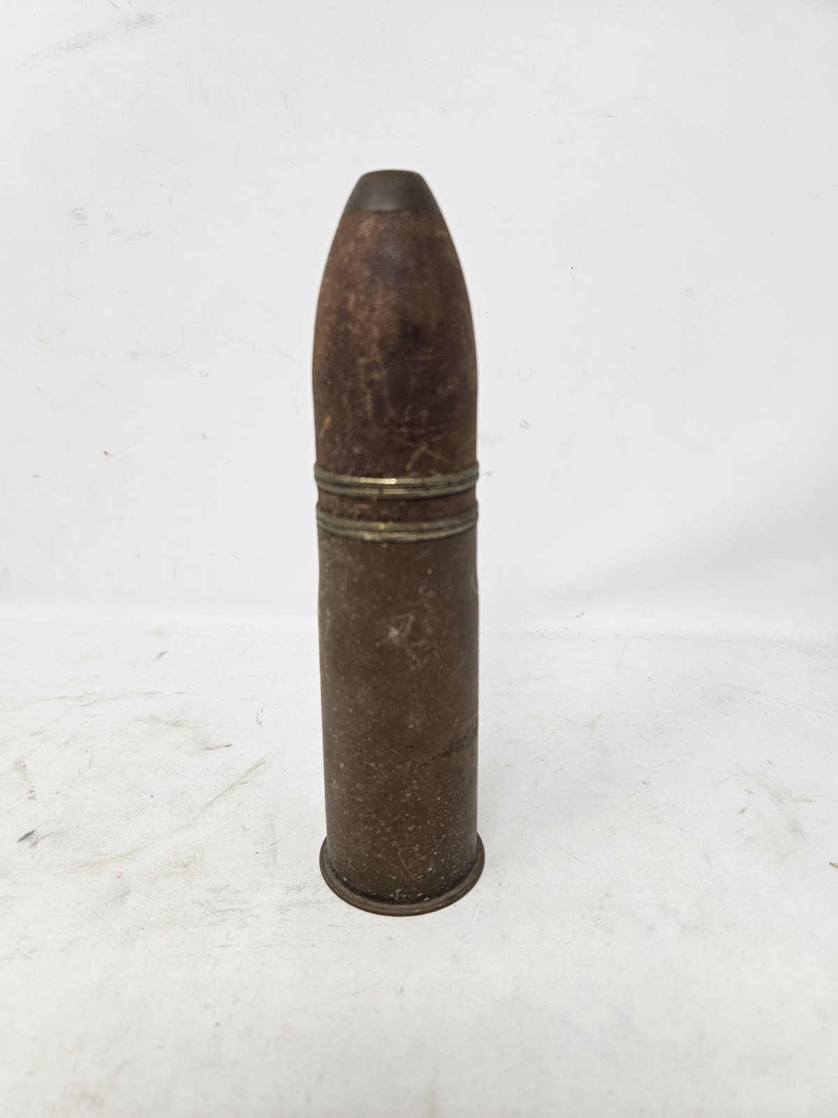 INERT WW1 French Hotchkiss 37mm “Pom Pom” Antiaircraft Shell Dated 1918