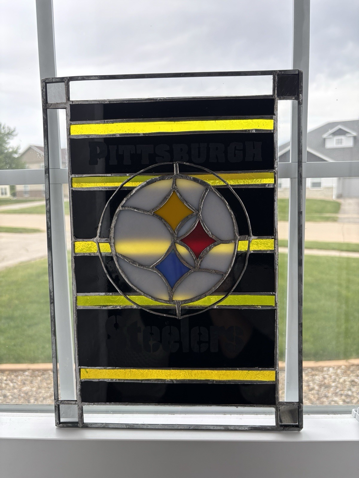 Pittsburg Steelers Stained Glass Wall Hangng, Pittsburg Steelers Stained Glass Wall Hangng,