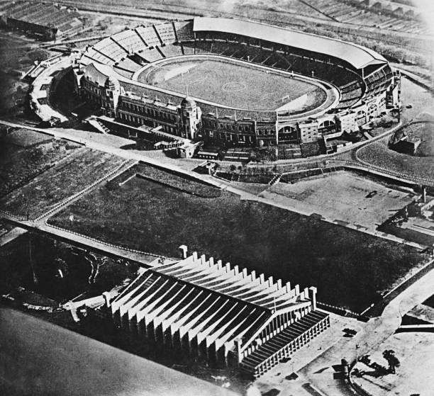 An aerial view of Wembley Stadium and the Empire Pool 27th April 1939 Old Photo