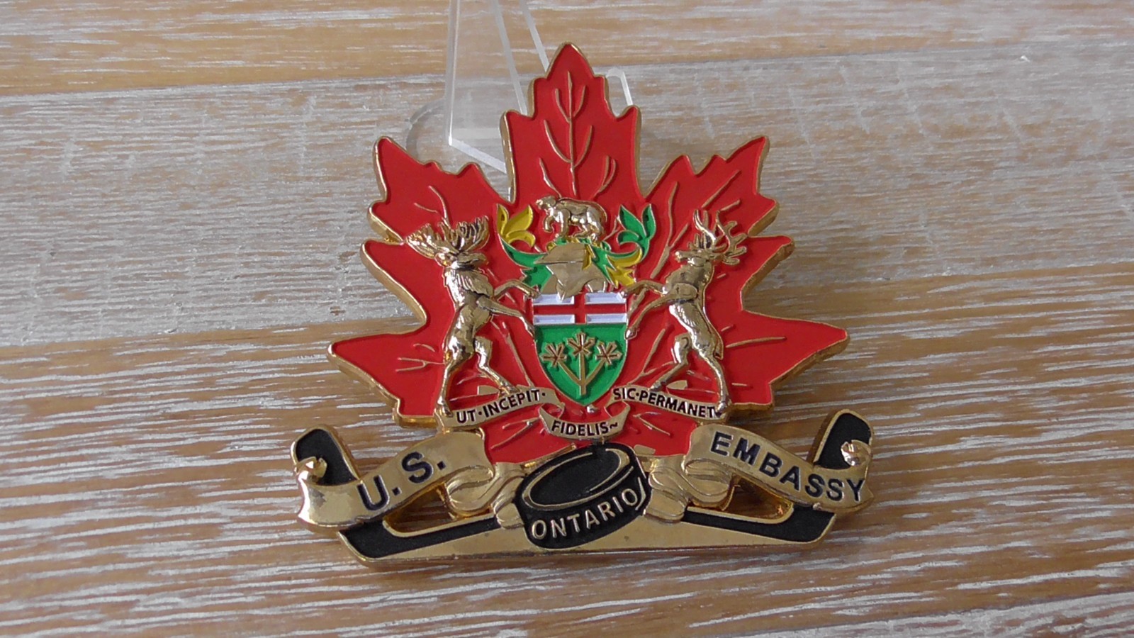 USMC MSG Marine Security Guard US Embassy Ontario Canada Challenge Coin #G189