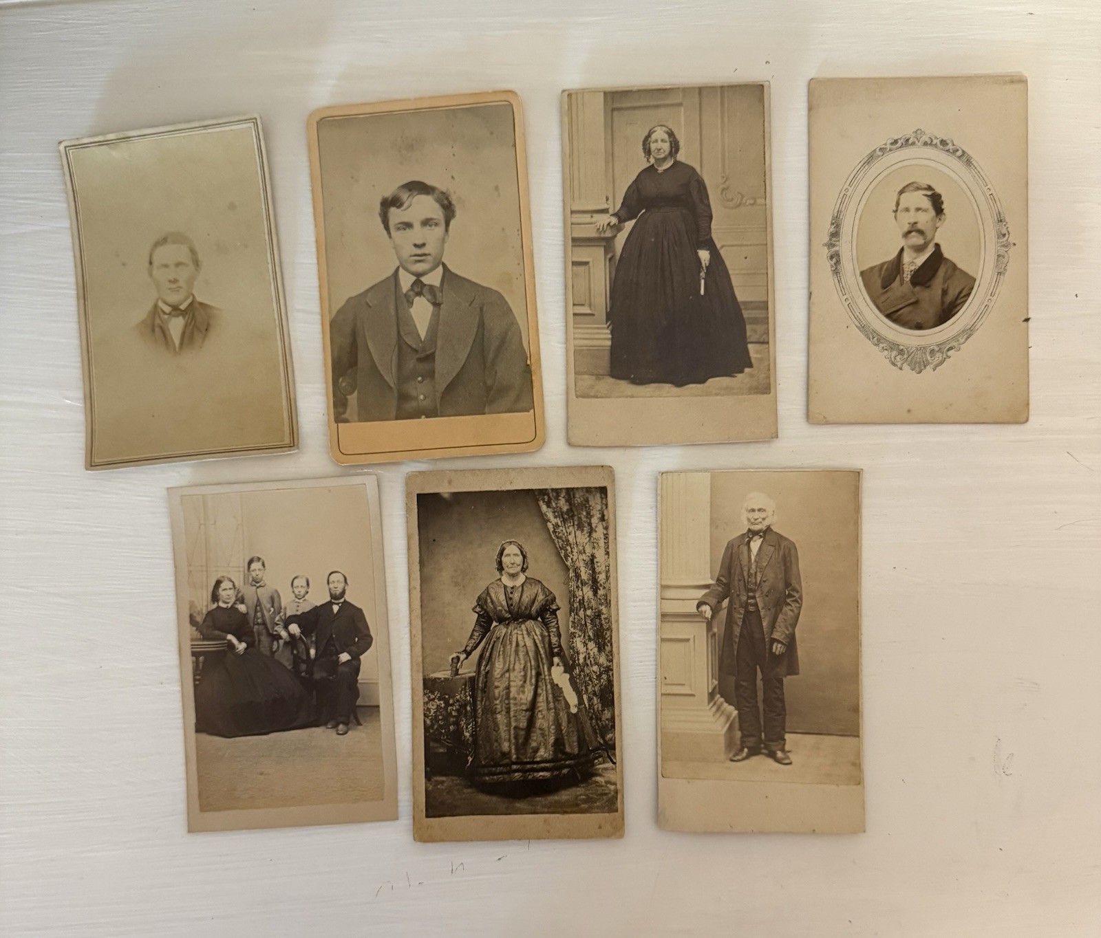 Lot of CDV’s of persons from New Hampshire in the 1800’s, plus revenue stamps