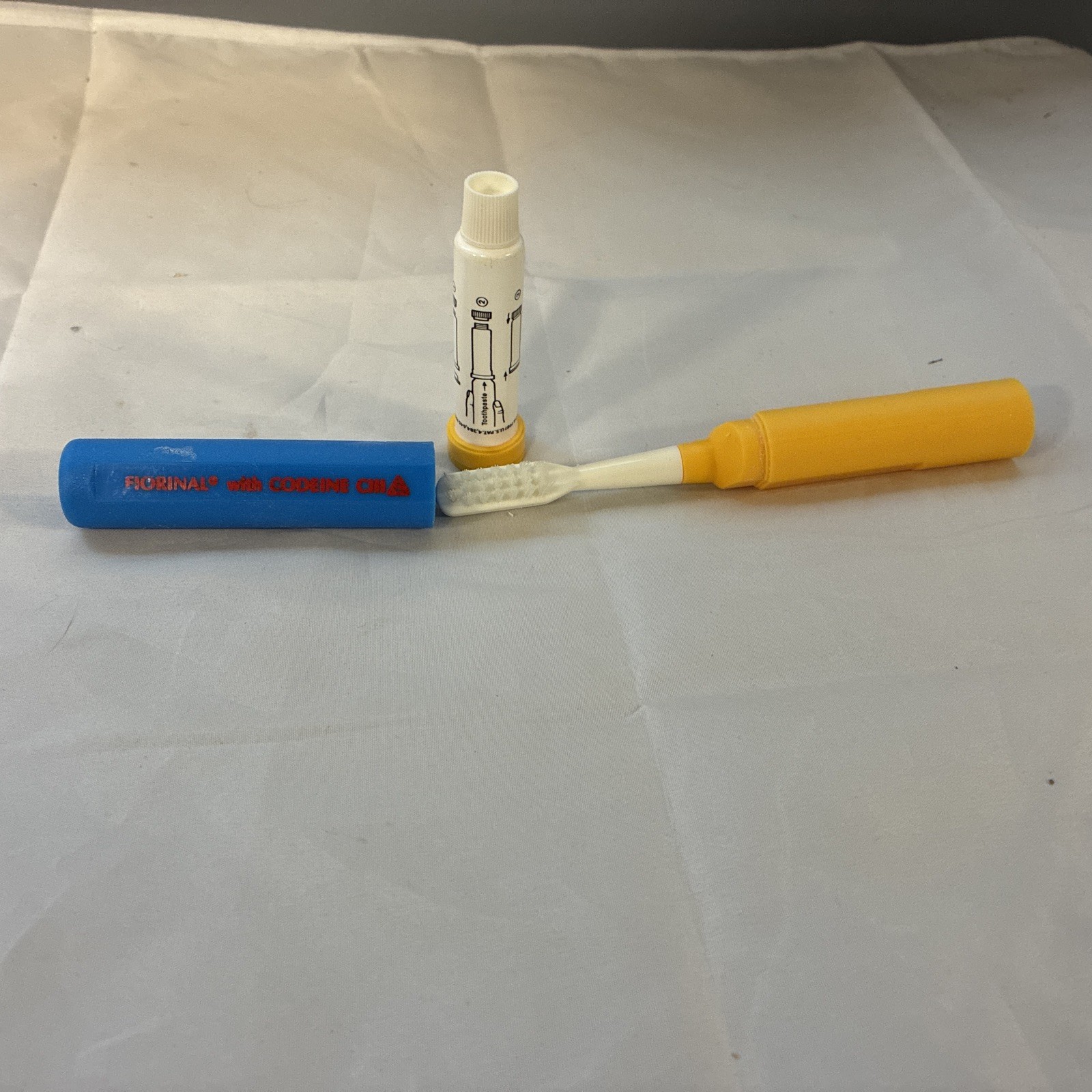 Vintage Fiorinal with Codeine Travel TOOTHBRUSH UNUSED Pharmaceutical Drug NOS Vintage Fiorinal with Codeine Travel TOOTHBRUSH UNUSED Pharmaceutical Drug NOS