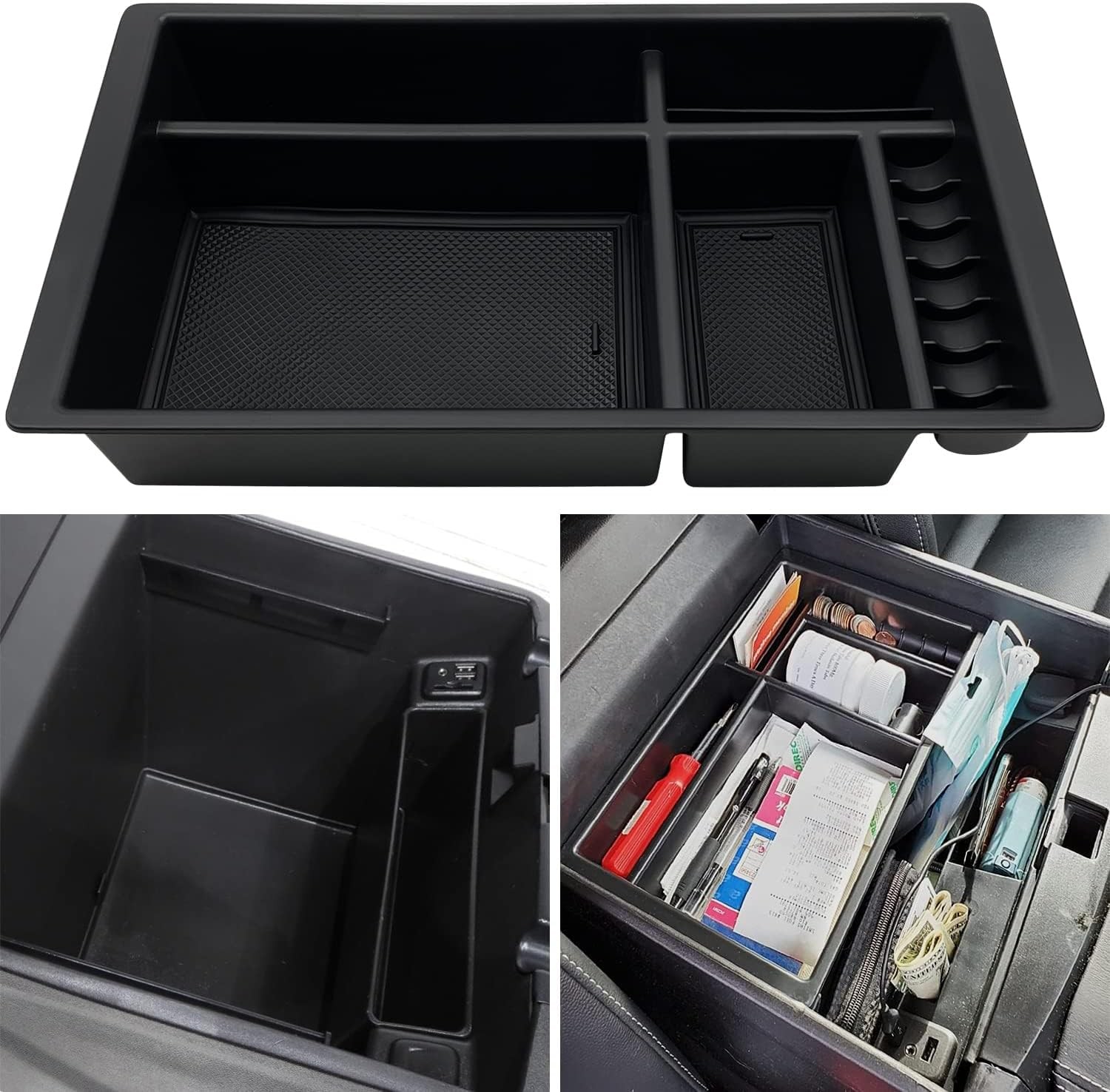 Center Console Organizer Compatible with 2015-2020 Chevy Yukon Tahoe Suburban an Center Console Organizer Compatible with 2015-2020 Chevy Yukon Tahoe Suburban an