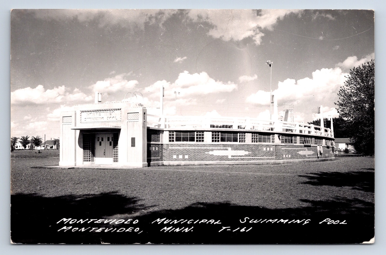 Vintage RPPC Montevideo MN Municipal Swimming Pool 1958 Real Photo Postcard AB3