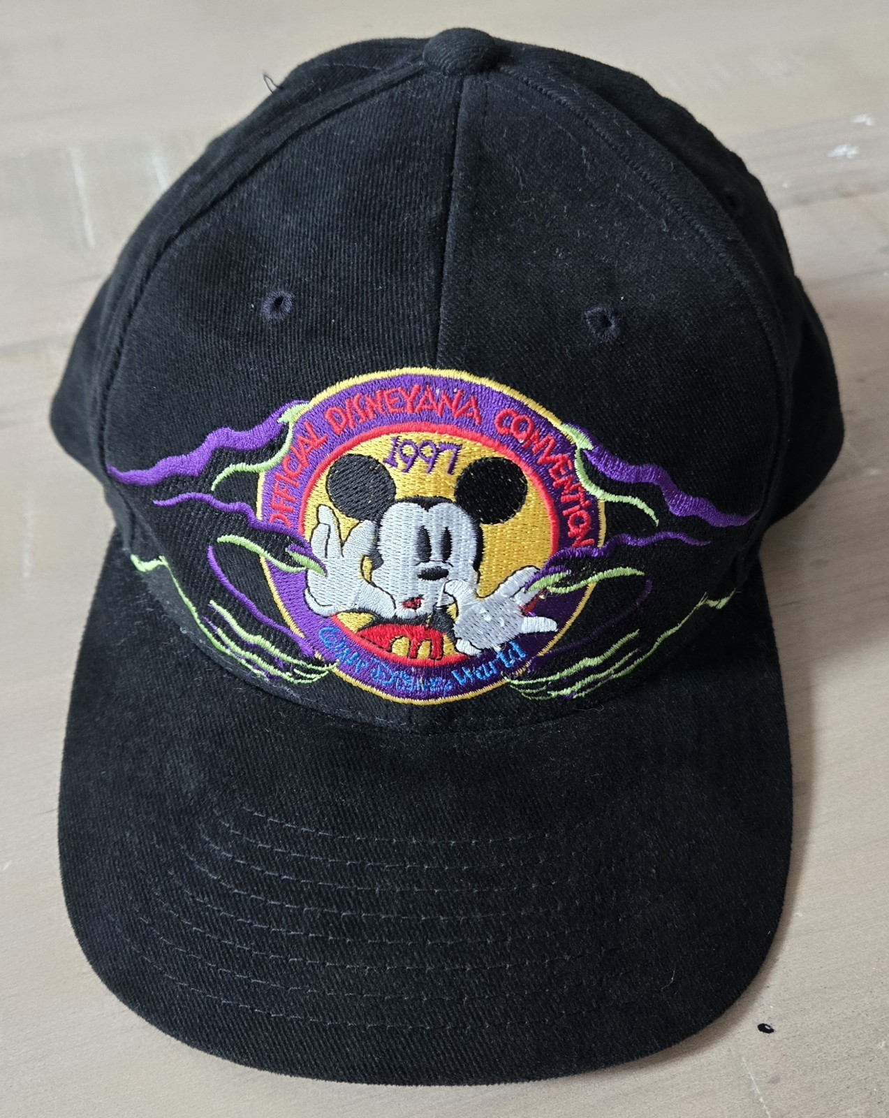 Disneyana Convention 1997 Baseball Hat Mickey Mouse Chernabog New with Tag Disneyana Convention 1997 Baseball Hat Mickey Mouse Chernabog New with Tag