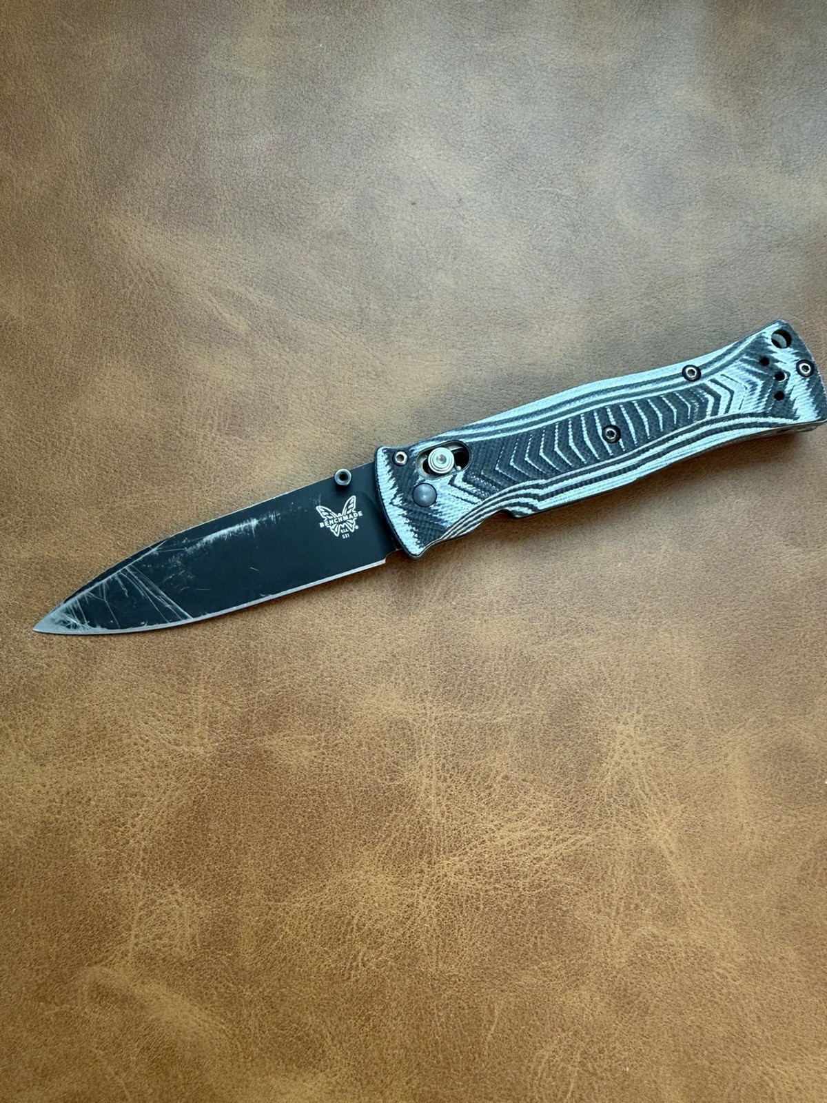 Discontinued Benchmade 531BK Mel Pardue 154CM G10 AXIS Lock Folding Knife USA