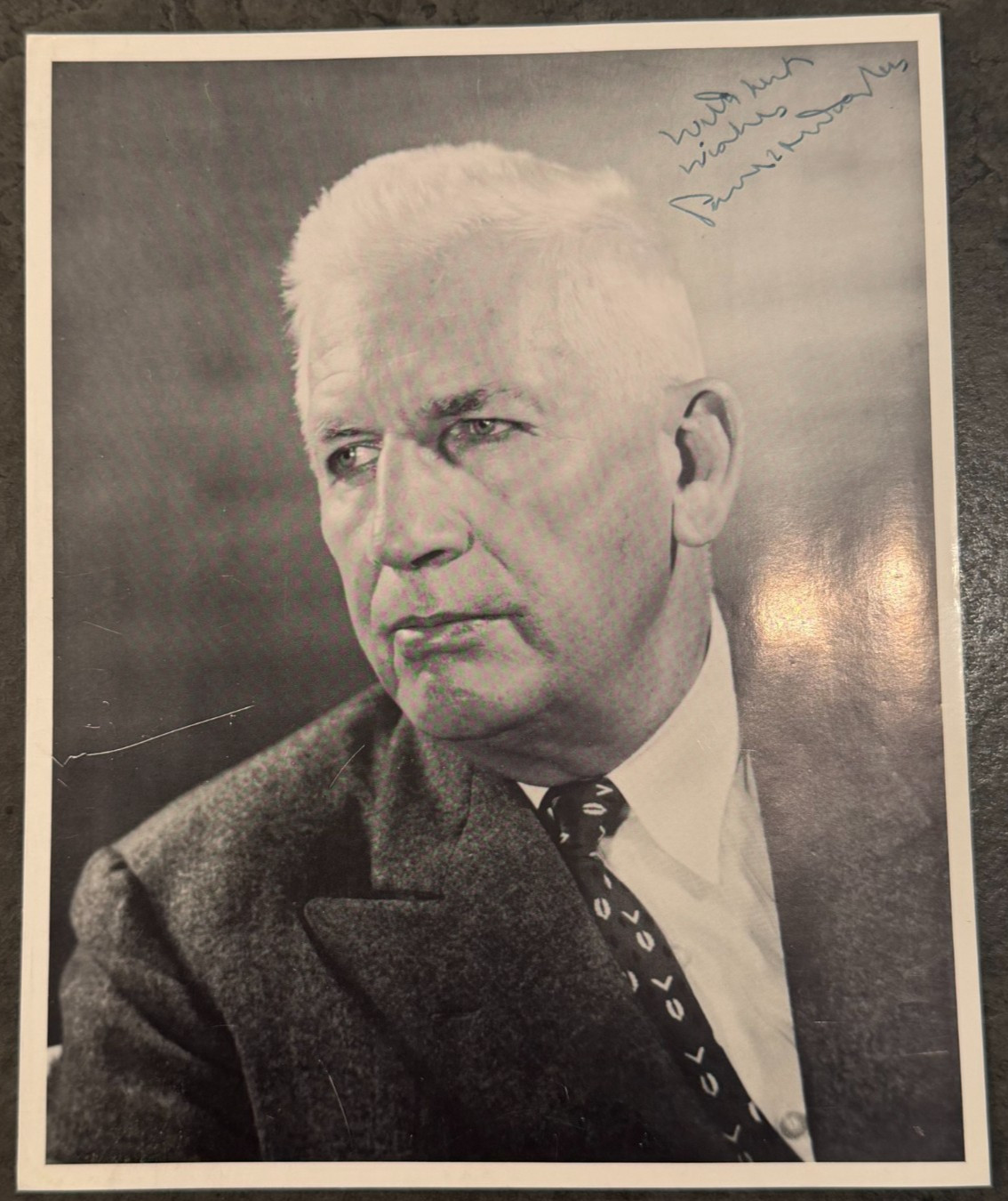 PAUL DOUGLAS Signed Photo US Senator Illinois Economist WWII Marine Autograph