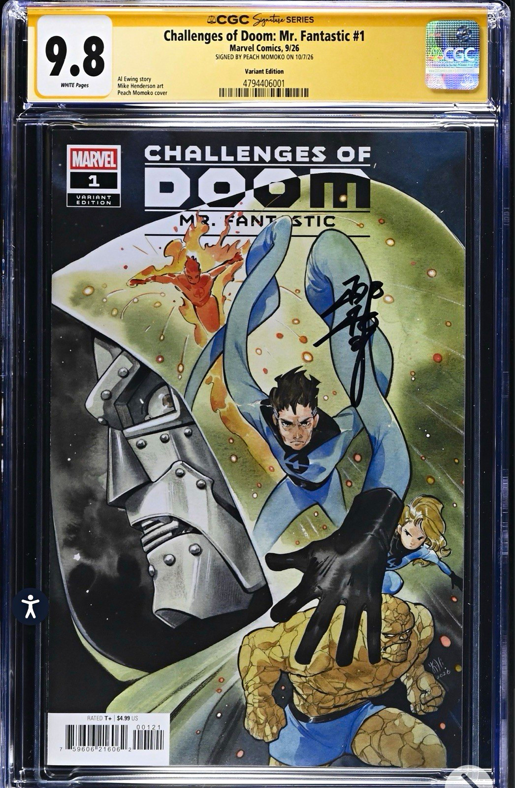 1of1 Challenges of Doom: Mr. Fantastic #1 Variant - SS CGC 9.8 Signed by Momoko 1of1 Challenges of Doom: Mr. Fantastic #1 Variant - SS CGC 9.8 Signed by Momoko
