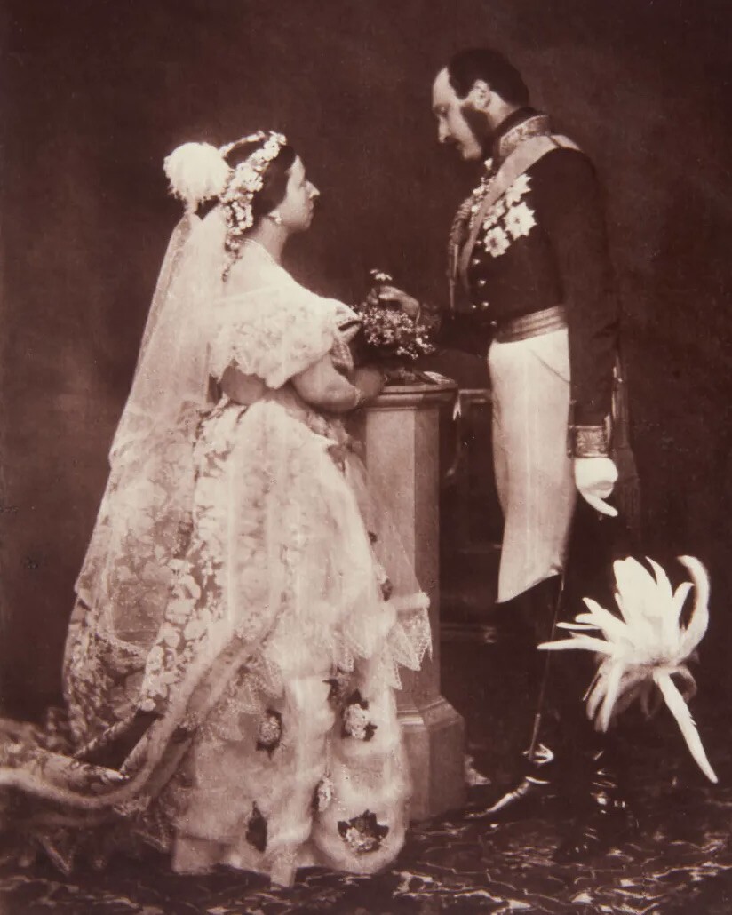Queen Victoria Prince Albert 1854 Wedding Dress 8x10 Photo Print Royal Family