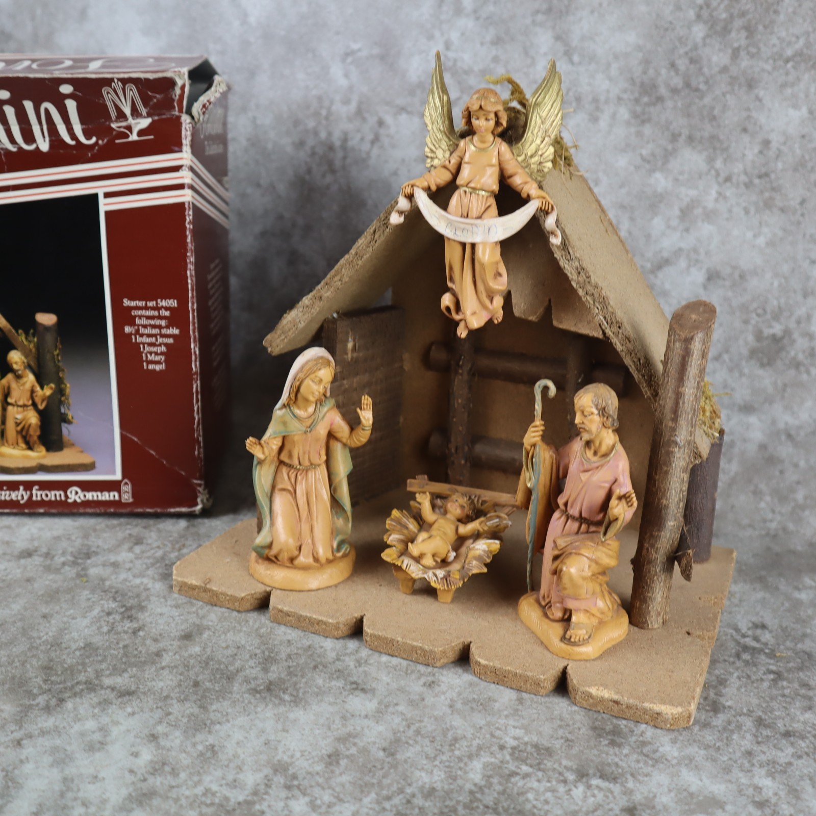 VTG 1983 Fontanini Nativity Scene Holy Family Baby Jesus Mary Joseph Italy