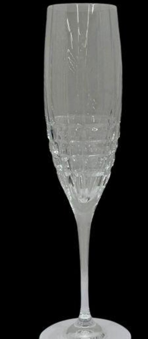 Single Tiffany & Co. Plaid Crystal Champagne Flute DISCONTINUED Replacement