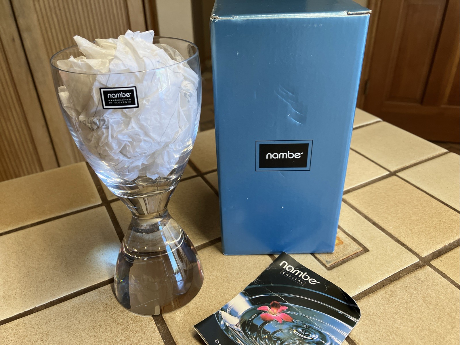 NAMBE CRYSTAL TILT GOBLET 7 NAMBE CRYSTAL TILT GOBLET 7