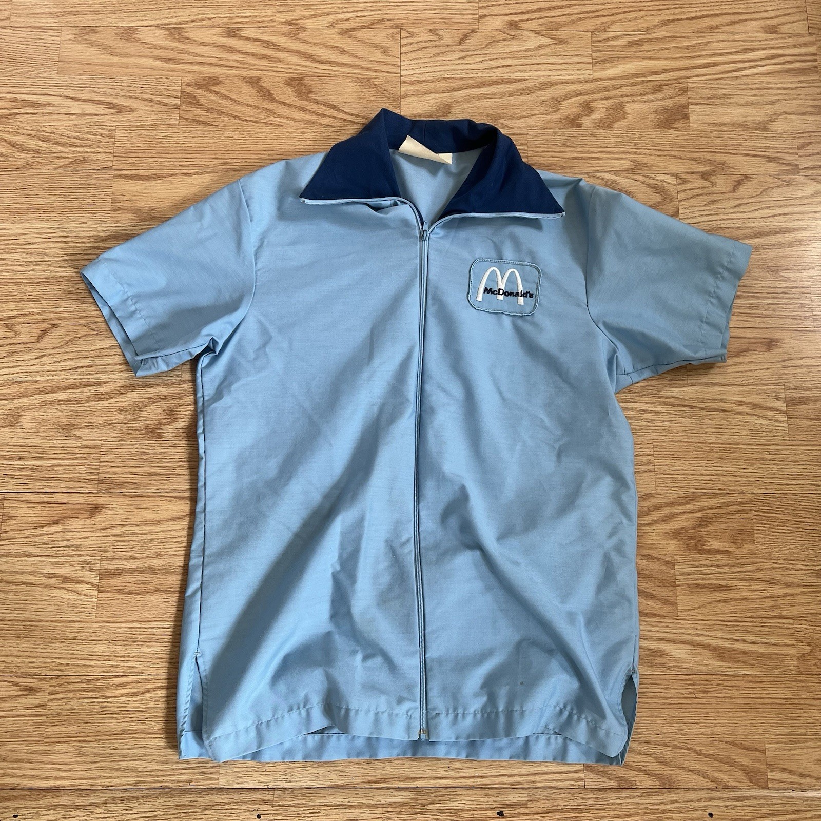 Vintage 60s 70s McDonald\'s Employee Full Zip Uniform Top Shirt S/M Vintage 60s 70s McDonald\'s Employee Full Zip Uniform Top Shirt S/M