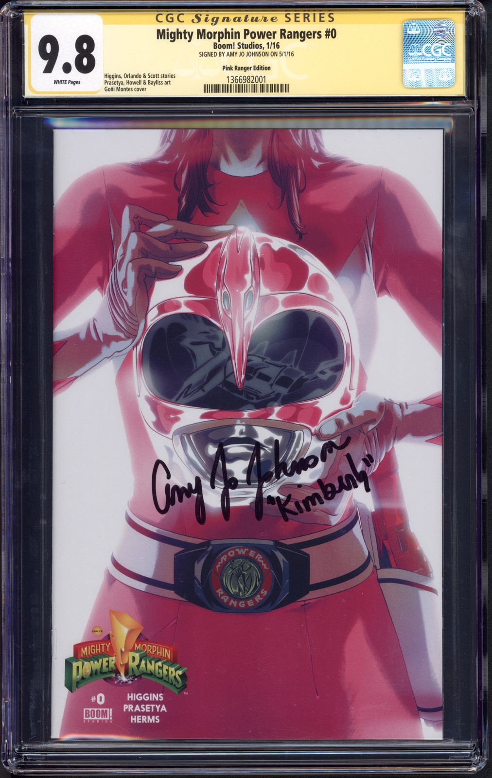 Mighty Morphin Power Rangers (2016 Boom) # 0 CGC Signature Series CGC 9.8 Pin Mighty Morphin Power Rangers (2016 Boom) # 0 CGC Signature Series CGC 9.8 Pin