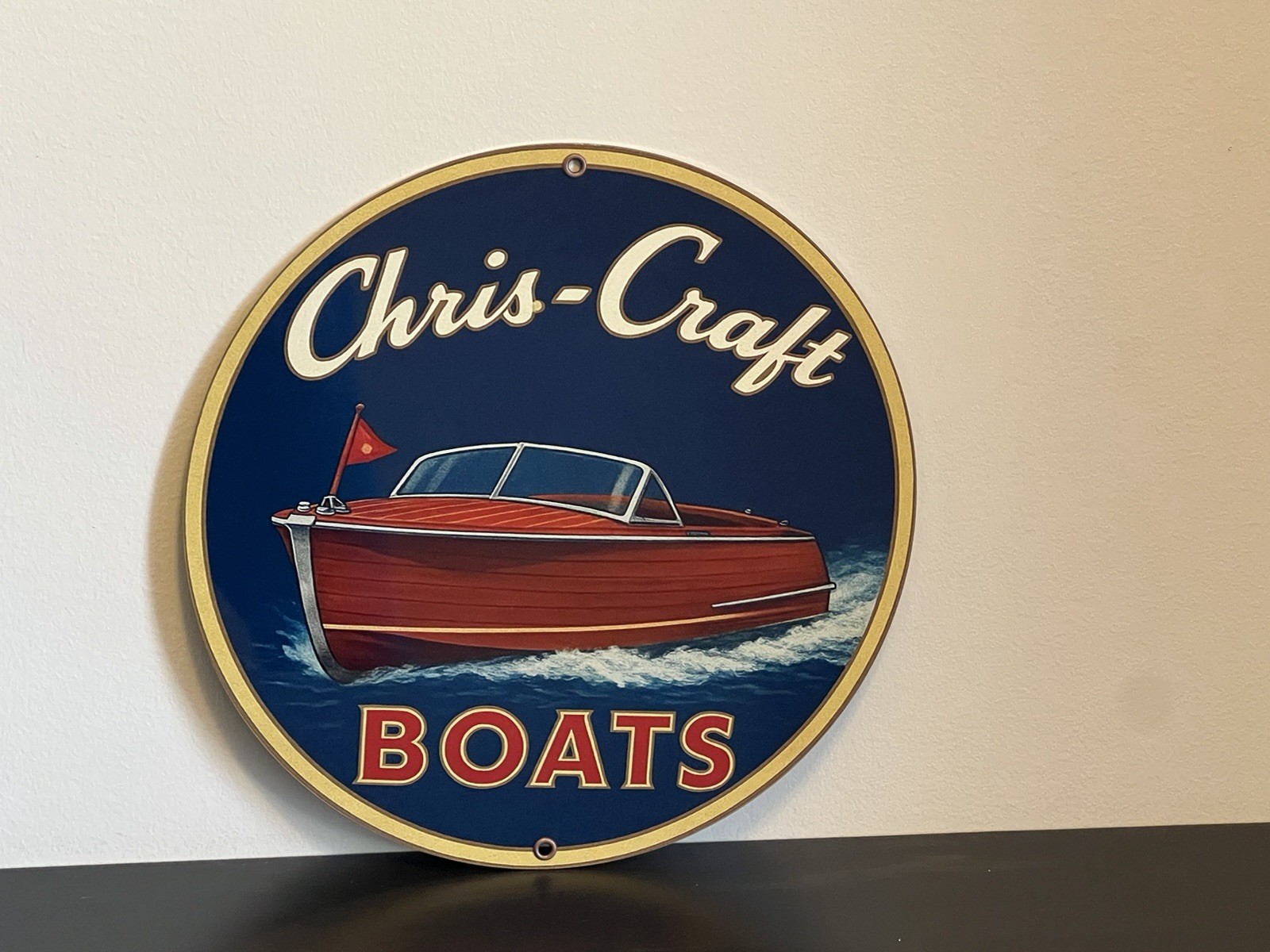 Hi Gloss Chris Craft Motor Boats Vintage Style Metal Sign Hi Gloss Chris Craft Motor Boats Vintage Style Metal Sign