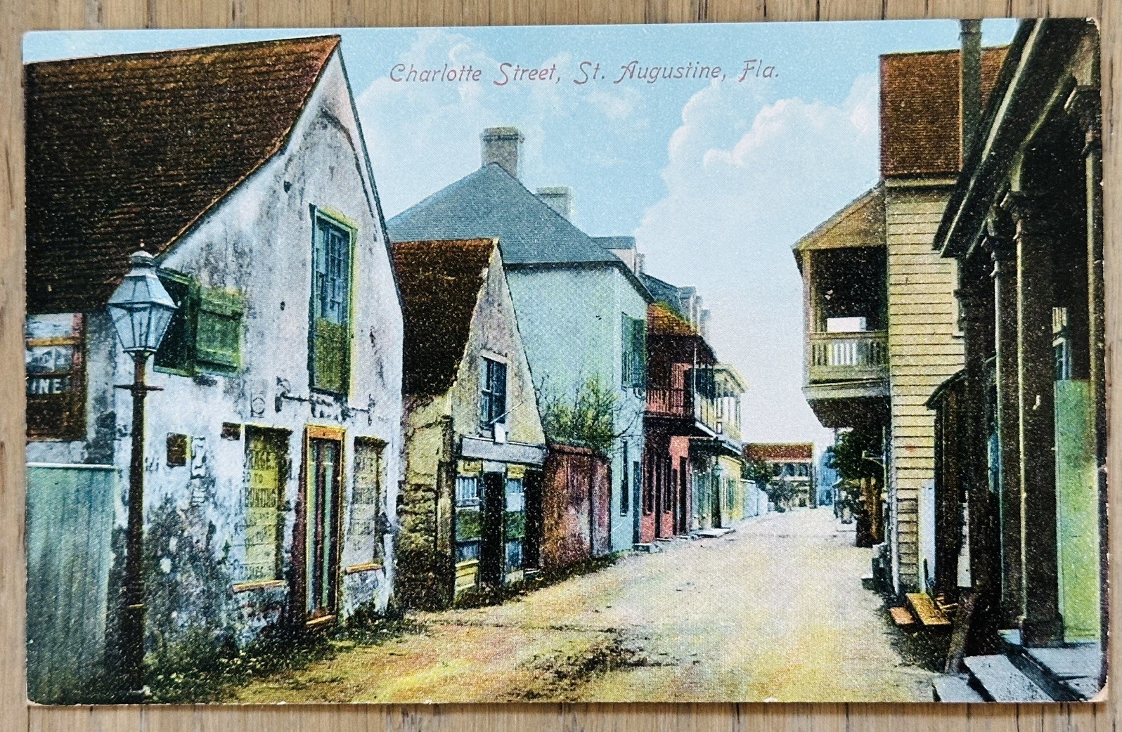 VTG St Augustine FL Postcard Charlotte Street DIVIDED BACK Pre-WWI M Mark 188