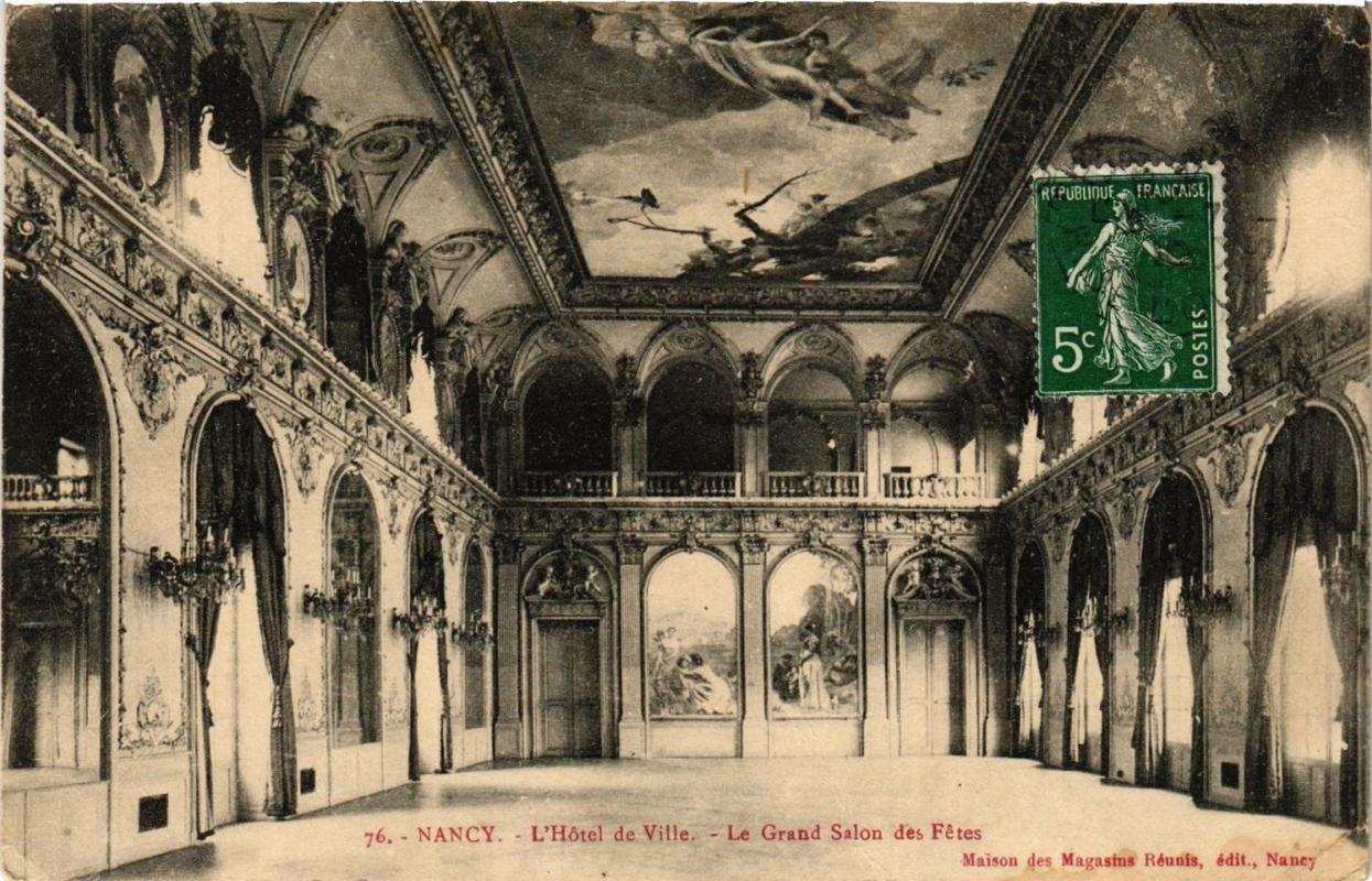 Old postcard Nancy L\'Hotel de Ville Le Grand Salon des Fetes (680563)