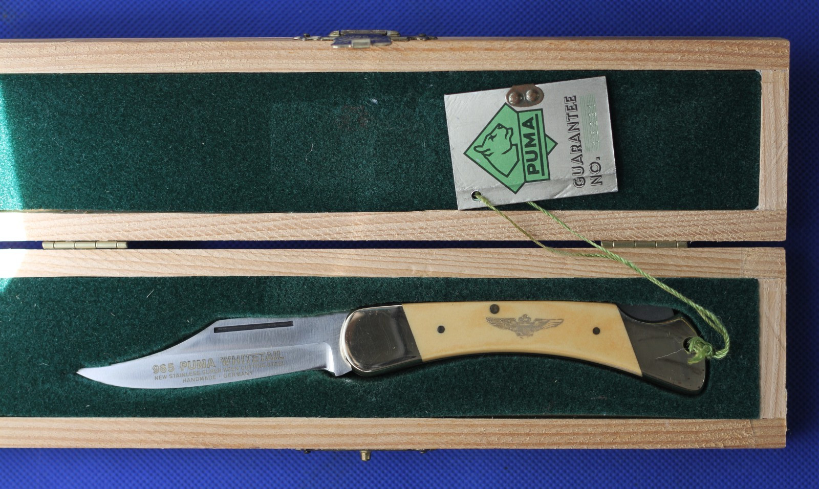Rare Vintage Puma 965 Whitetail, Lockblade, NIB, NOS, 1982 Rare Vintage Puma 965 Whitetail, Lockblade, NIB, NOS, 1982