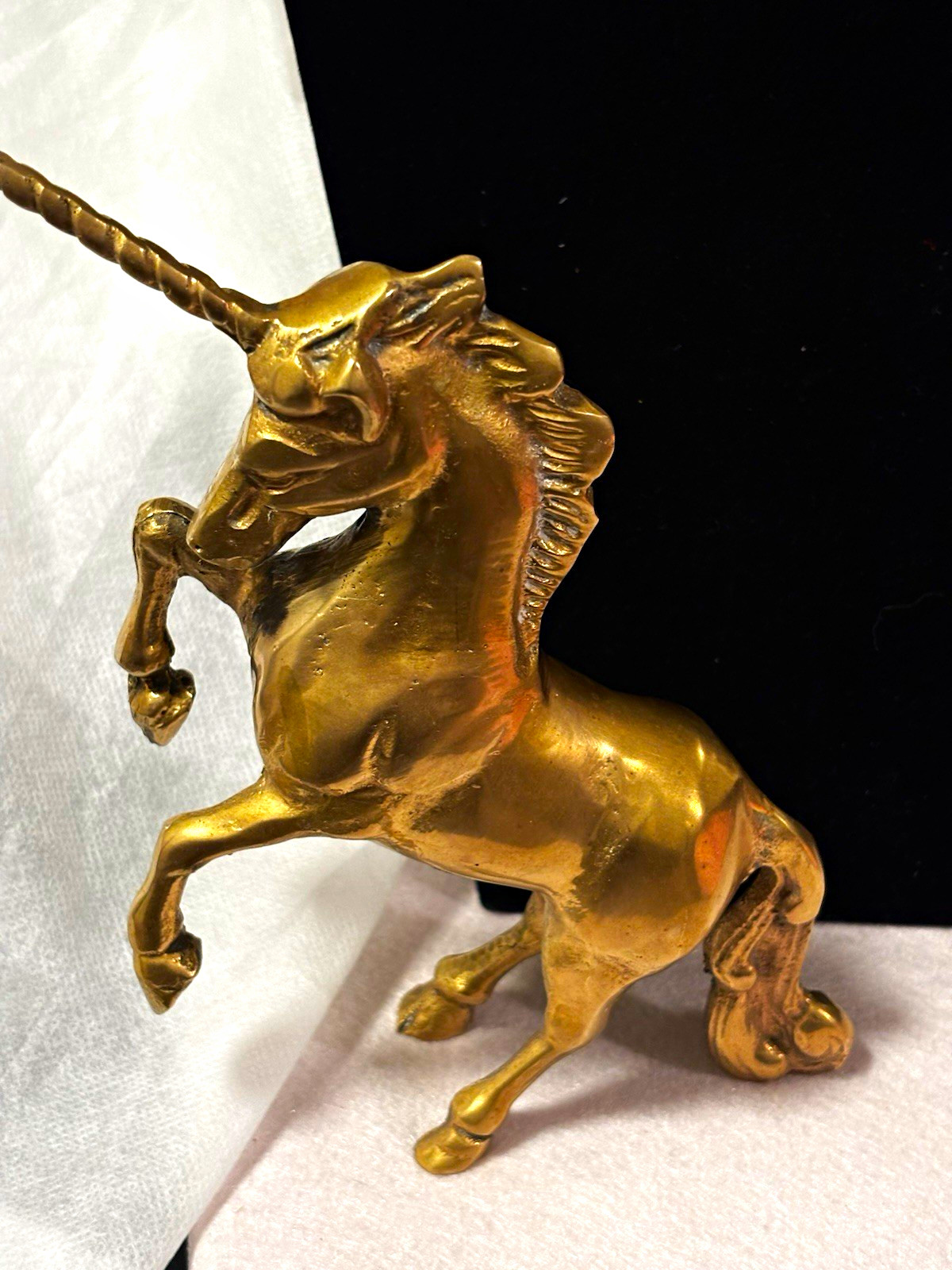 Vintage Rearing Unicorn Solid Brass