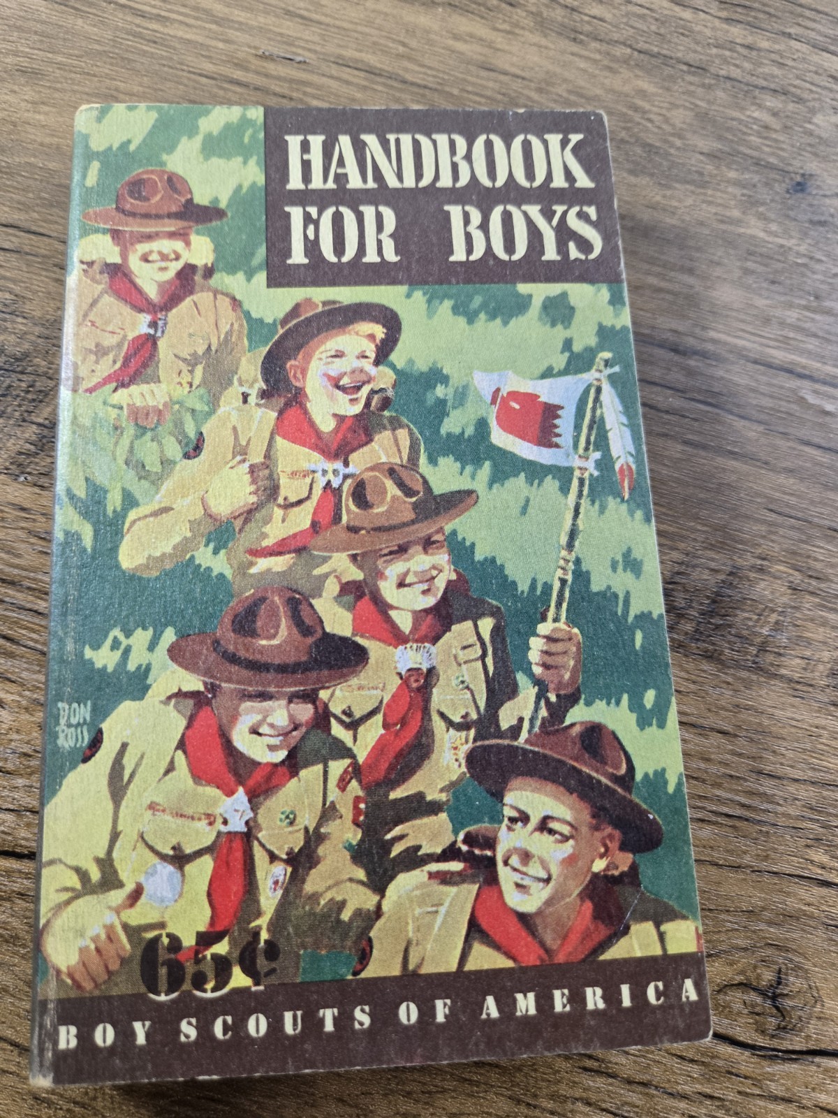 1948 Boy Scouts Handbook for Boys BSA Fifth Edition Don Ross Cover Vintage Ads