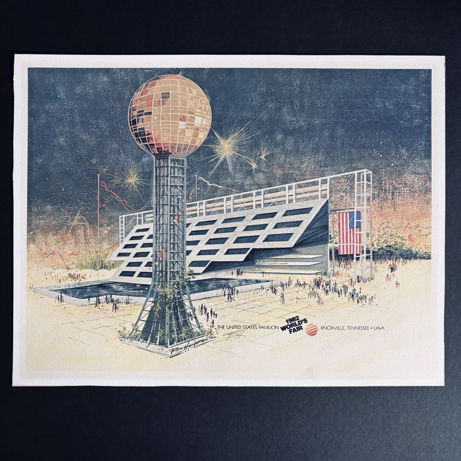 Original 1982 WORLD'S FAIR Poster SUNSPHERE Knoxville TN Signed 17 Original 1982 WORLD'S FAIR Poster SUNSPHERE Knoxville TN Signed 17
