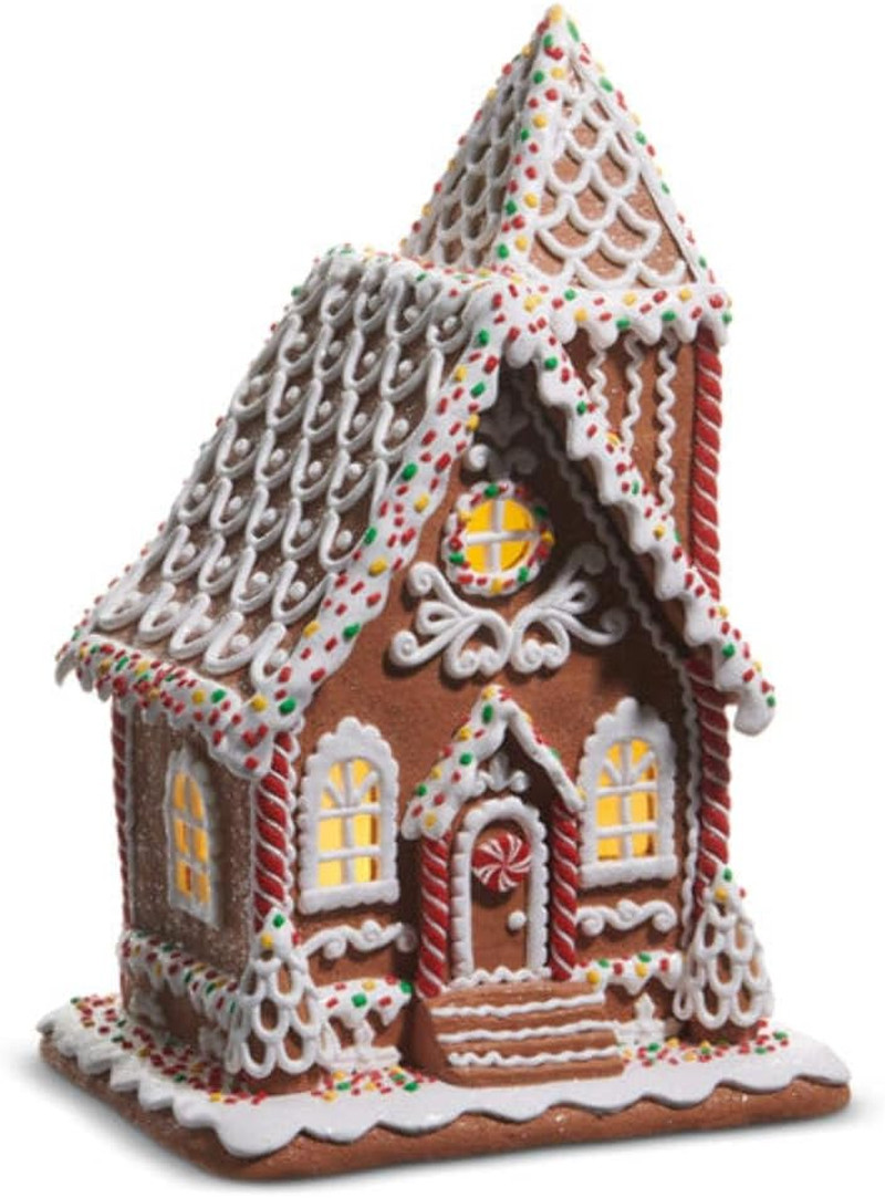 Lighted Sprinkle Gingerbread House, 12.75-Inch, Multicolor Lighted Sprinkle Gingerbread House, 12.75-Inch, Multicolor