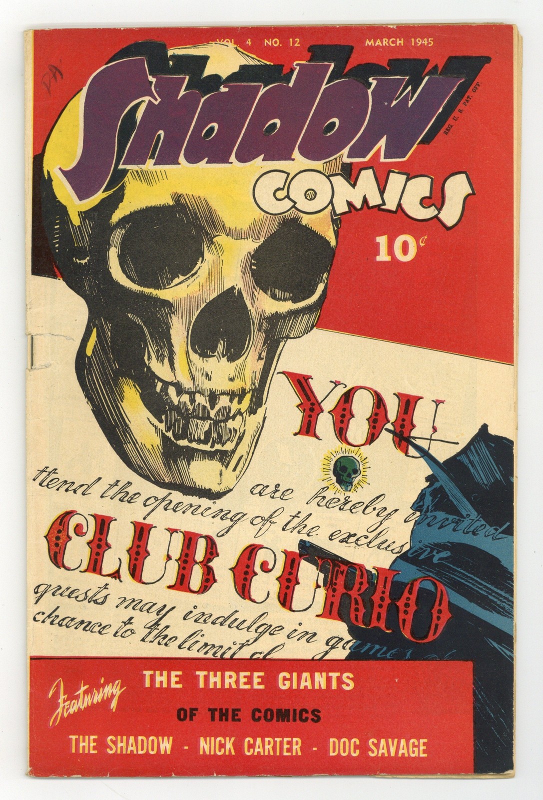 Shadow Comics Vol. 4 #12 GD+ 2.5 1945