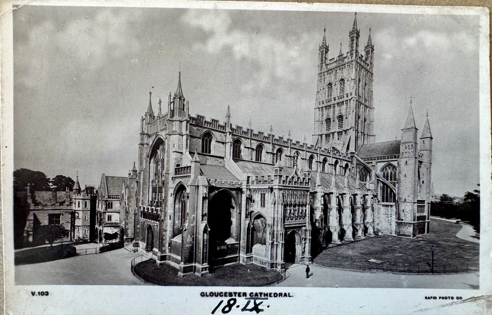 England RPPC Gloucester Cathedral Rapid Photo Co V103 c1905