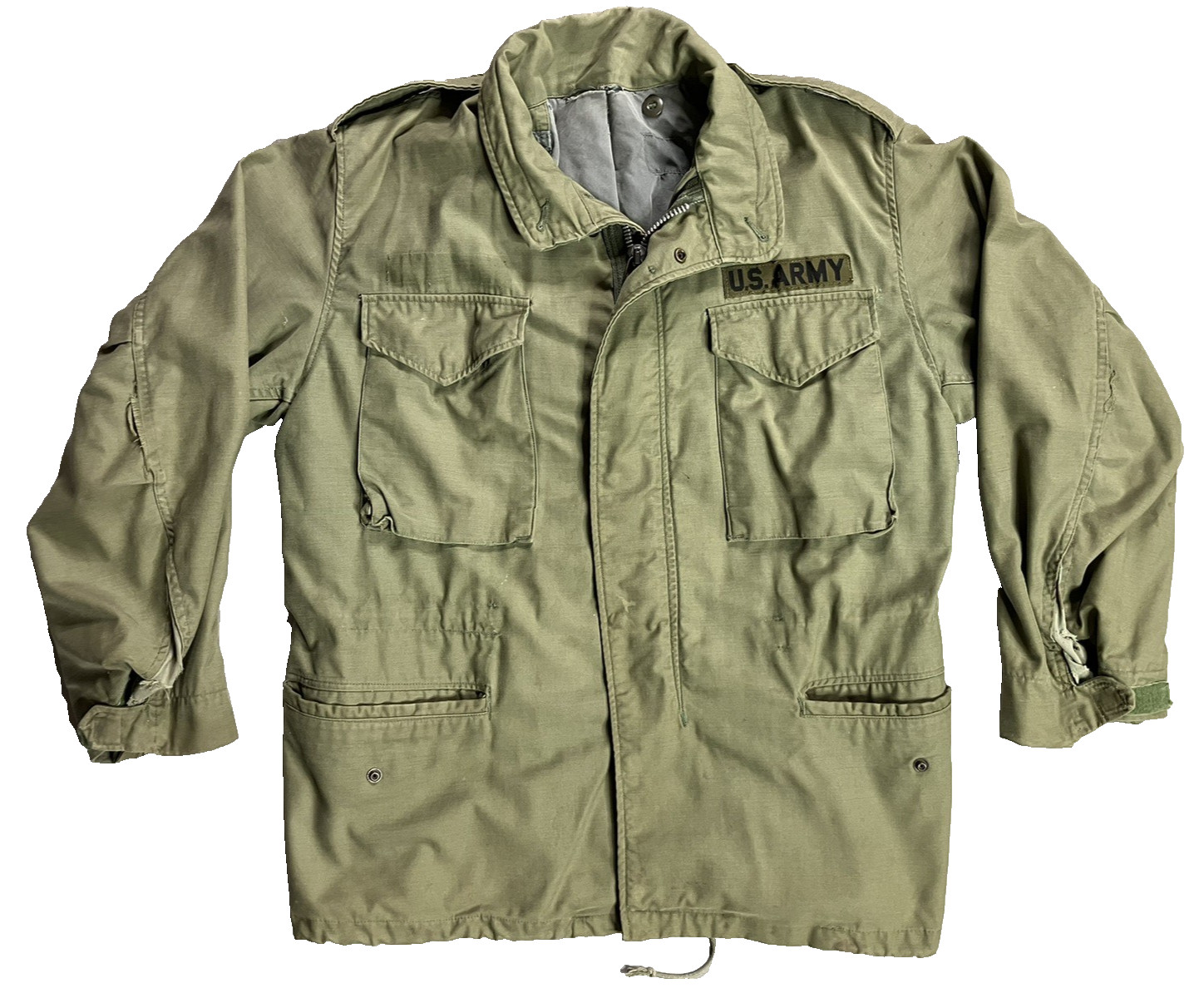 Vietnam War US Army Coat Mans Field M-65 Jacket OG-107 1968 Medium Short