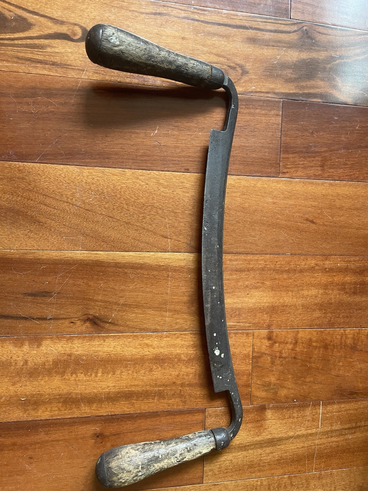 Antique Hand-Forged Carpenter’s Brace – Wood Handles 10.5” Blade Antique Hand-Forged Carpenter’s Brace – Wood Handles 10.5” Blade