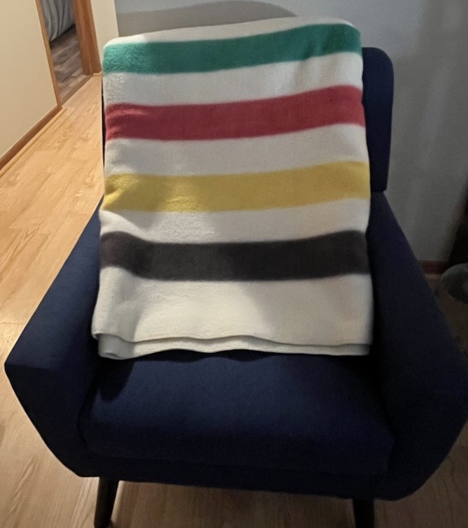 Vintage Polar Star Striped Beacon Acrylic Blanket 81”/79” Vintage Polar Star Striped Beacon Acrylic Blanket 81”/79”