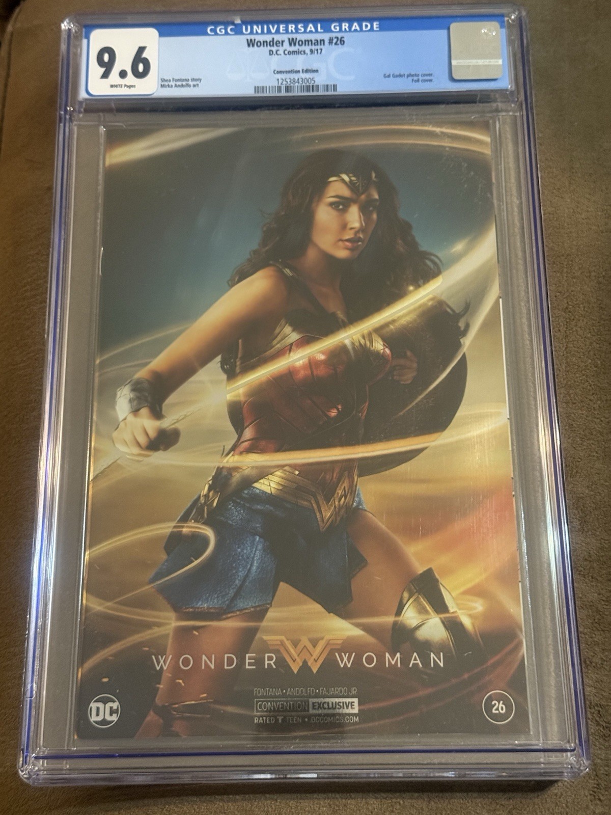 Wonder Woman GAL GADOT #26 FOIL Convention Exclusive CGC 9.6 Andolfo Wonder Woman GAL GADOT #26 FOIL Convention Exclusive CGC 9.6 Andolfo