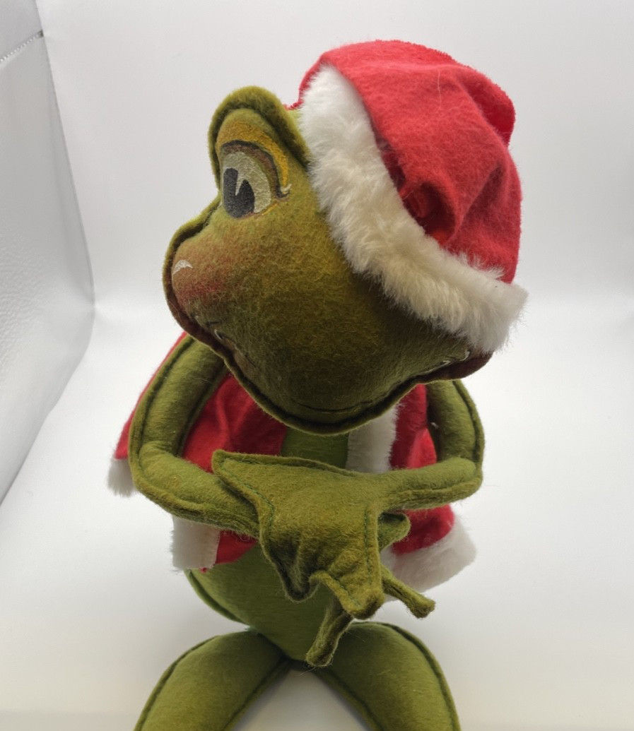 Vintage 1969 Annalee Mobilitee Santa Frog “Grinch\ Vintage 1969 Annalee Mobilitee Santa Frog “Grinch\
