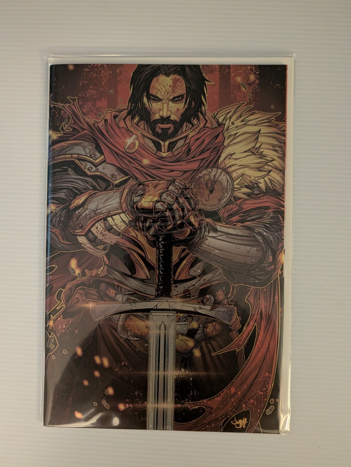 SDCC 2026 BRZRKR: Light Draws Breath #1 Jonboy Meyers Full Art Matte Foil BOOM