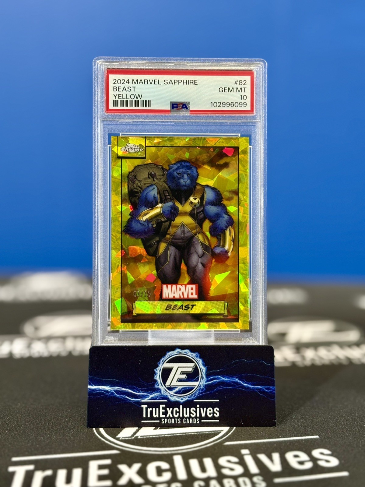 2024 Topps Chrome Marvel Beast Gold Sapphire 1/75 PSA 10 X-Men 2024 Topps Chrome Marvel Beast Gold Sapphire 1/75 PSA 10 X-Men