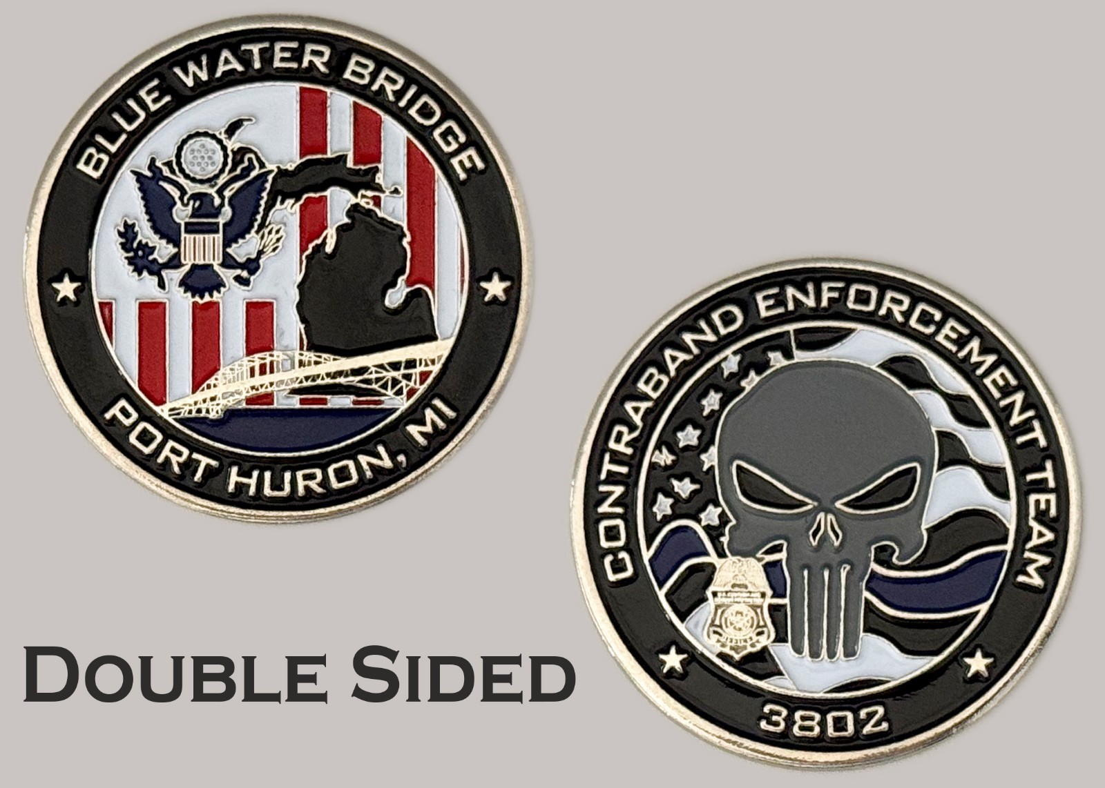 Blue Water Bridge Port Huron MI Contraband Enforcement Team Challenge Coin  J#9