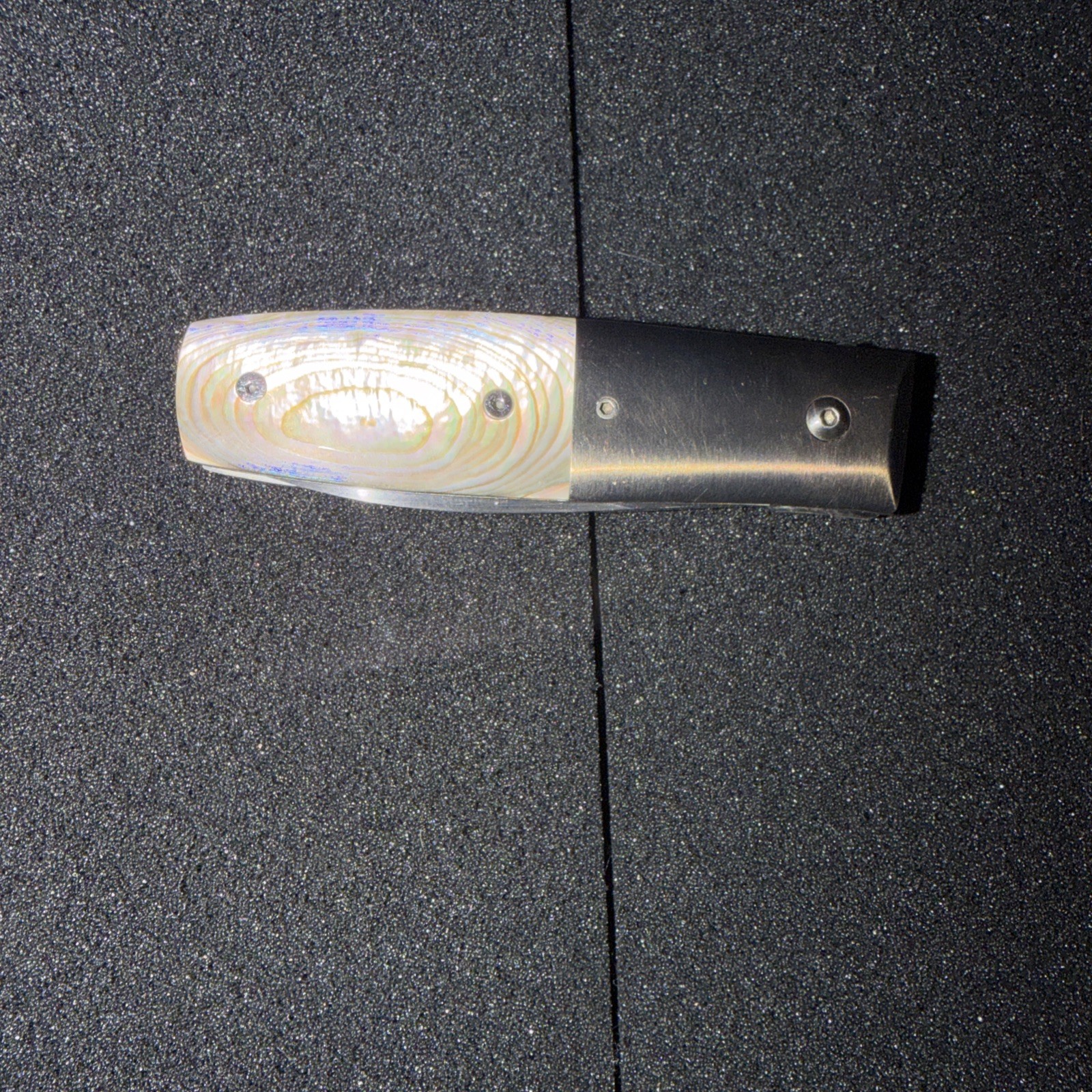 W D Pease Liner lock Abalone Pocket Knife Rare 1 Of 1 W1M4 W D Pease Liner lock Abalone Pocket Knife Rare 1 Of 1 W1M4