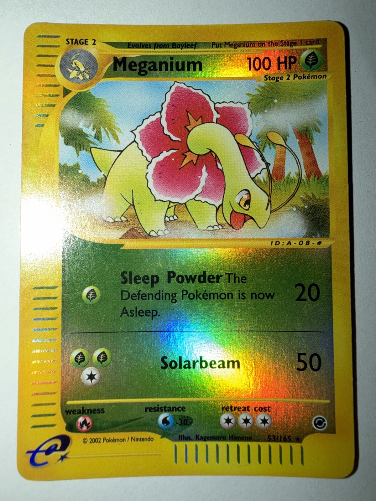 Meganium 53/165 Expedition Reverse Holo Rare Pokemon Card 2002 e-Reader 
