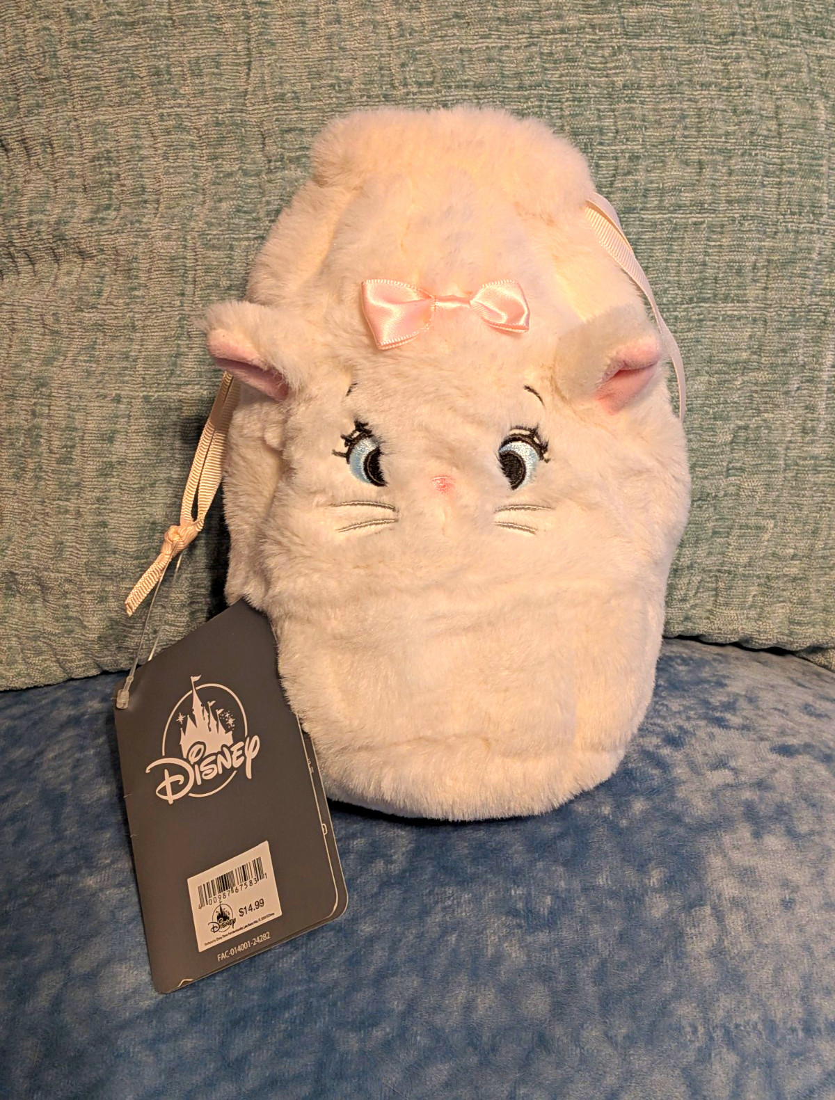 Disney Aristocats Marie Plush Drawstring Purse- Disney Store Japan Cat Day 2025