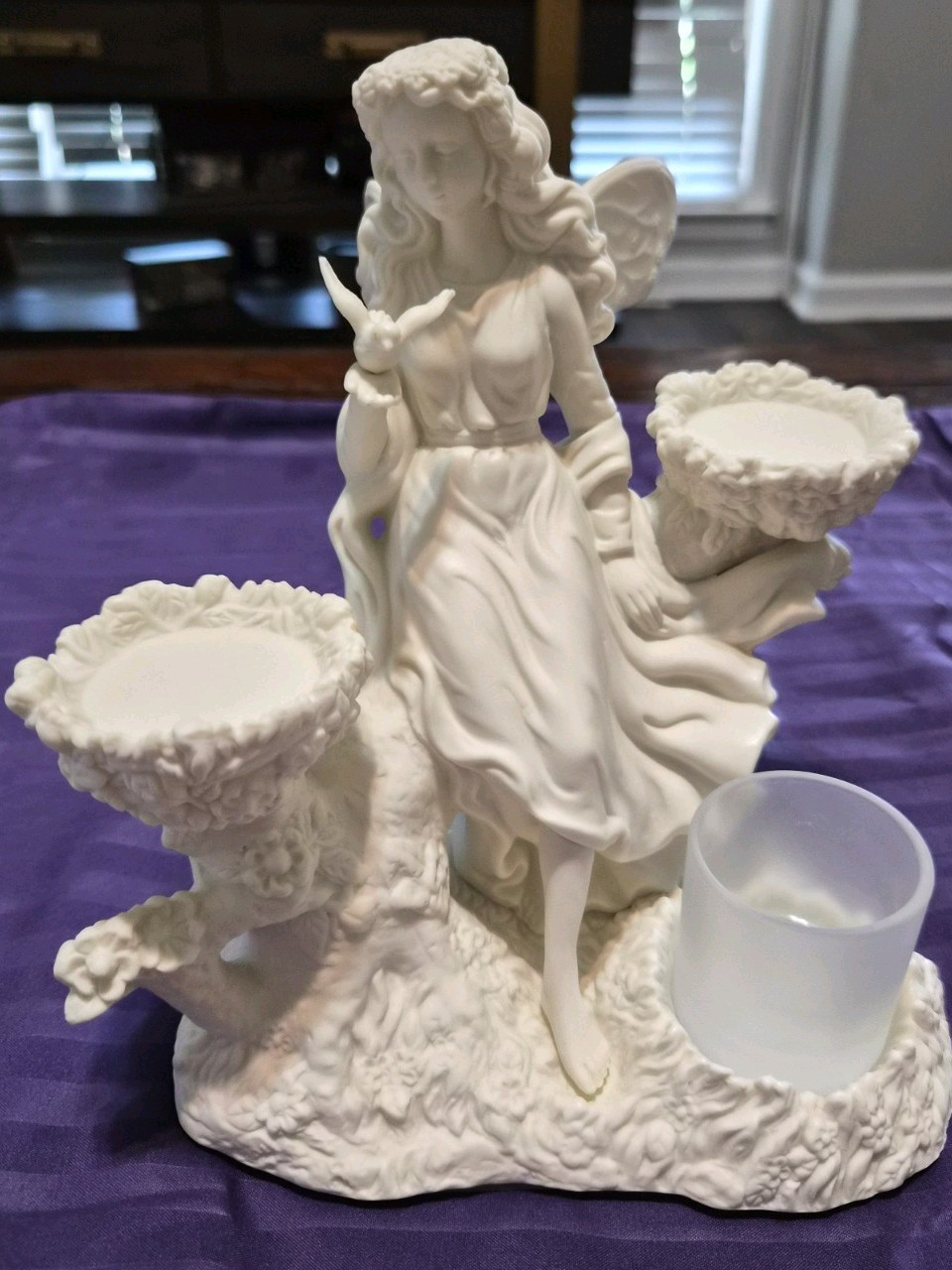 PartyLite White Fairy P7298 Ariana\'s Garden Candle Holder In Box No Issues
