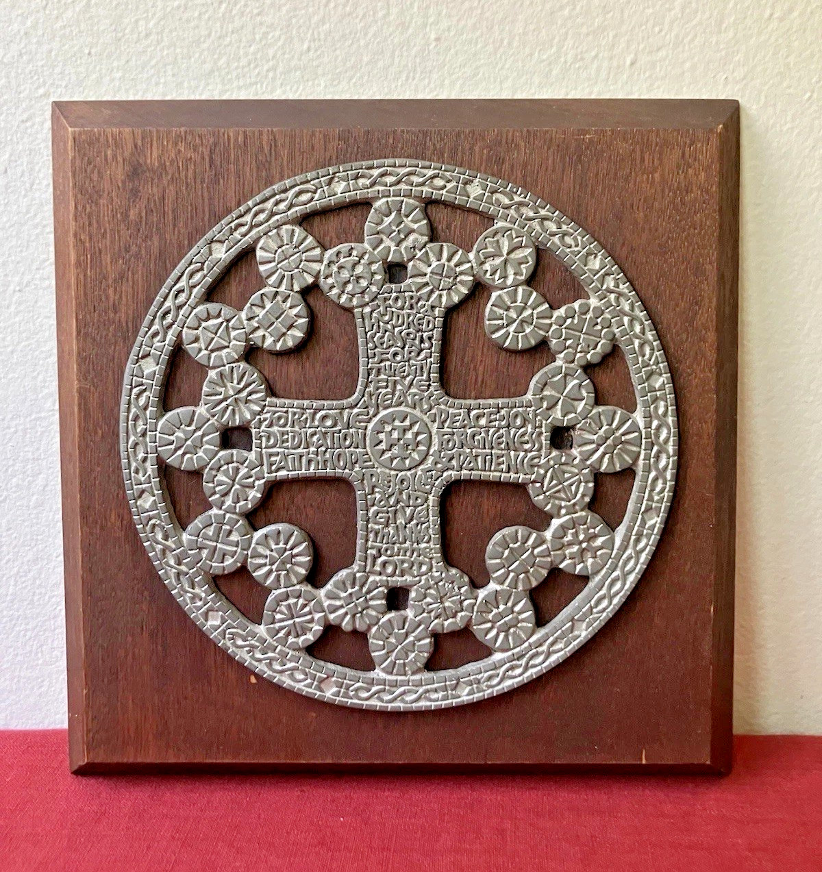 Vintage 1968 Terra Sancta Guild Blessing Prayer Plaque Christian Wall Art Vintage 1968 Terra Sancta Guild Blessing Prayer Plaque Christian Wall Art