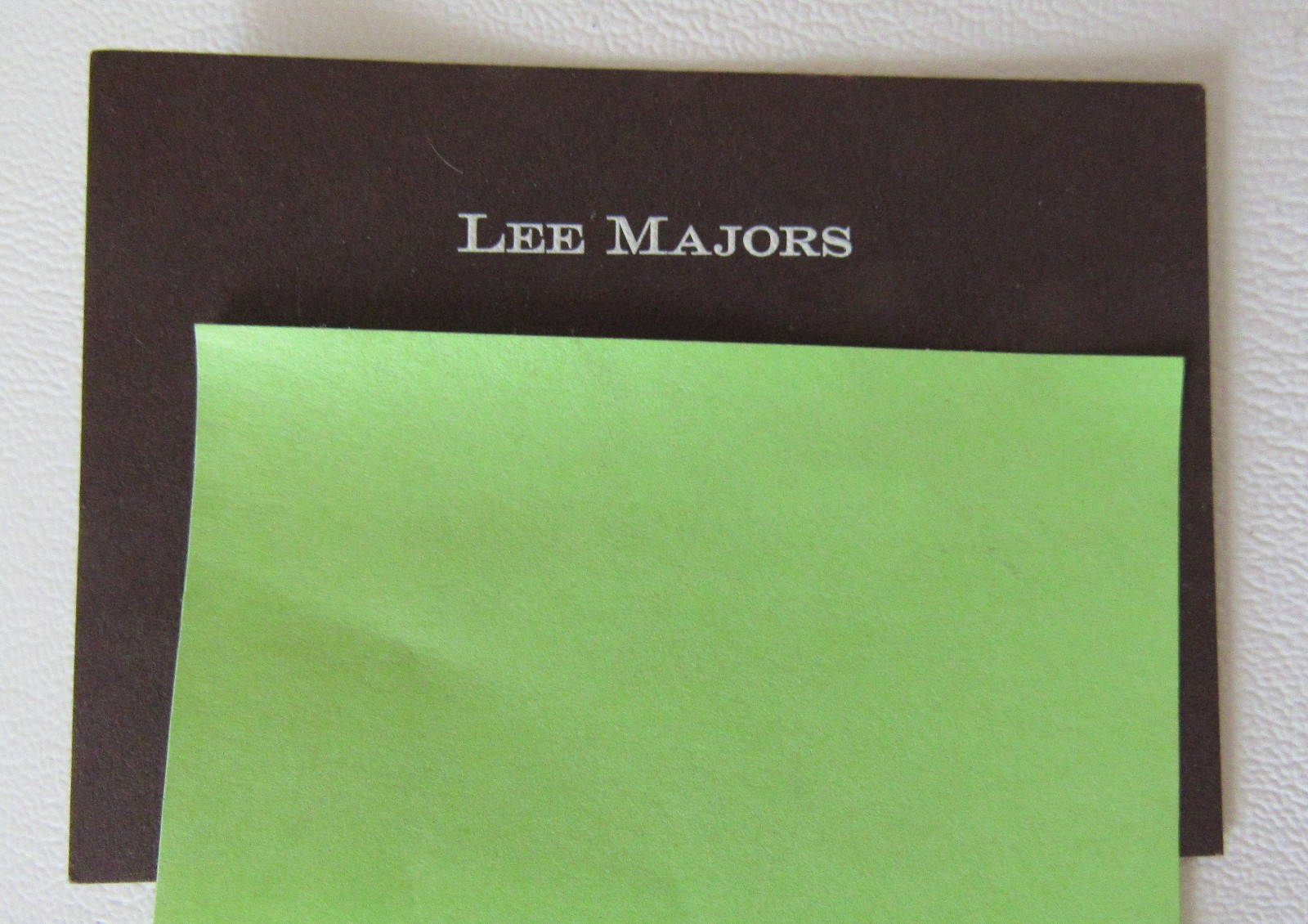 LEE MAJORS Personal Business Card w/ Phone Number  Email SIX MILLION DOLLAR MAN